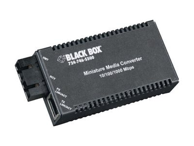 Black Box MultiPower Miniature - fiber media converter - 10Mb LAN, 100Mb LA