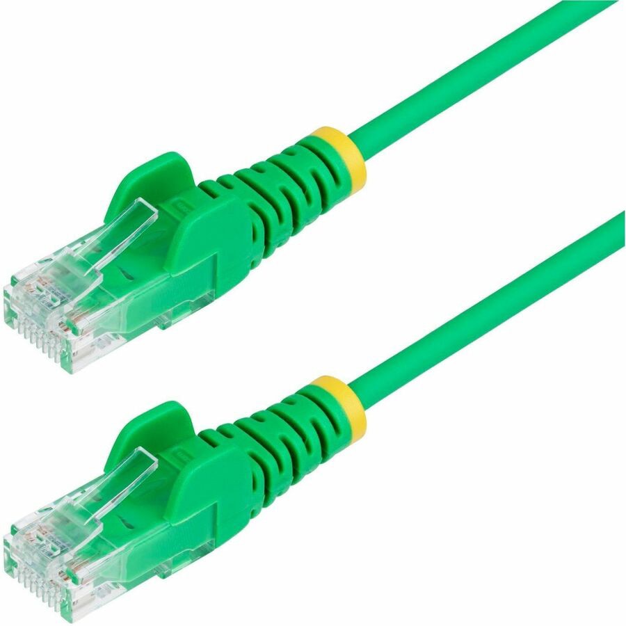 StarTech 9in Green Slim CAT6 Ethernet Cable, Snagless RJ45, LSZH, 28AWG Bar
