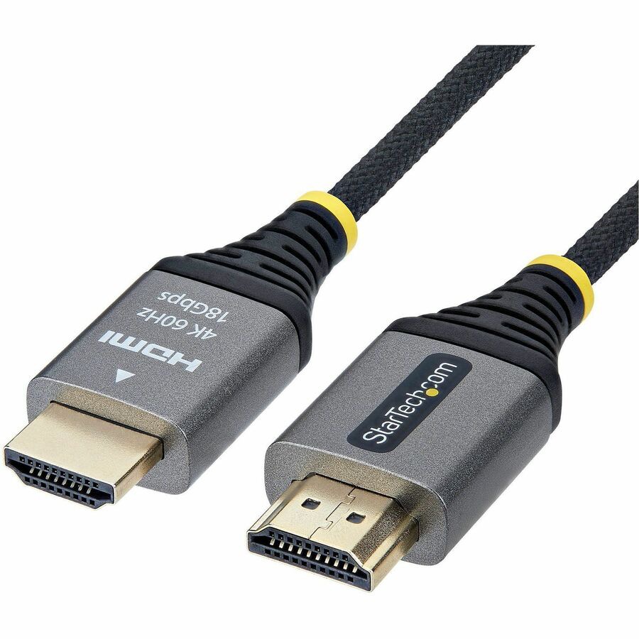 StarTech 50cm (1.6ft) Premium Certified High Speed HDMI Cable, Ultra Flexib