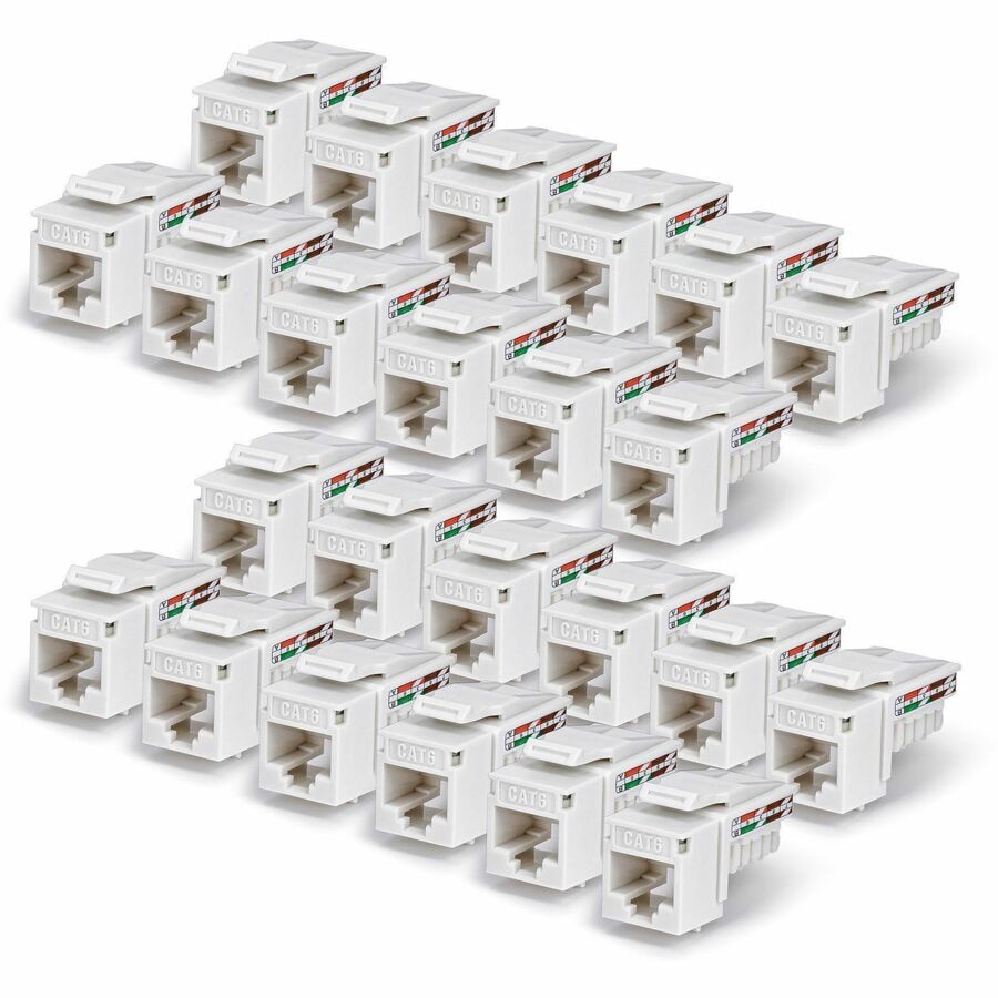 StarTech Cat6 Keystone Jack, 24-Pack RJ45 Ethernet Keystone Jacks, UTP Cat6