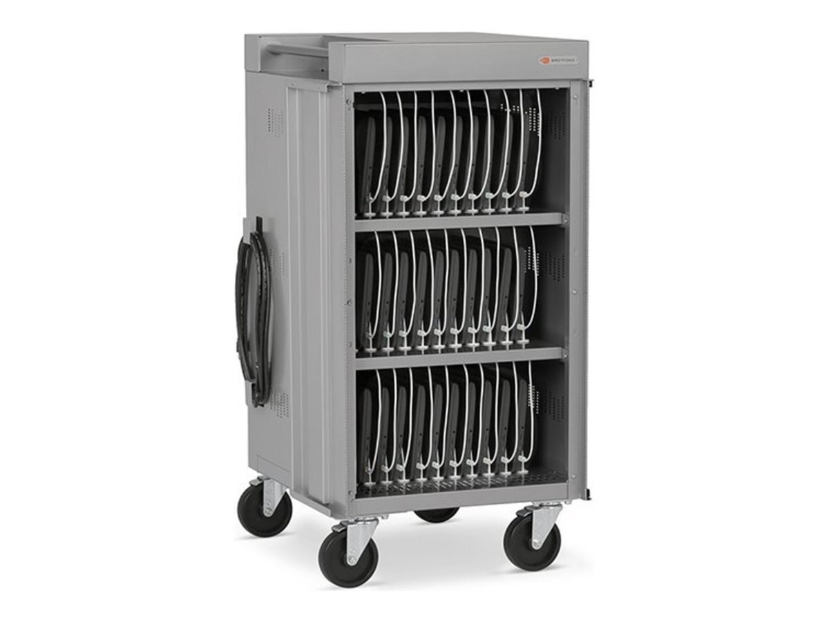 Bretford Cube Cart Slim Pro TVCSPD30PS cart - pre-wired - for 30 notebooks