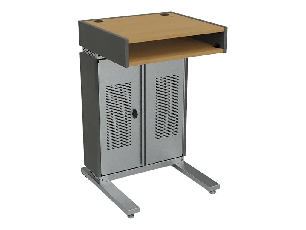 Spectrum InVue lectern - for AV System - high rise, silver northsea, warm g