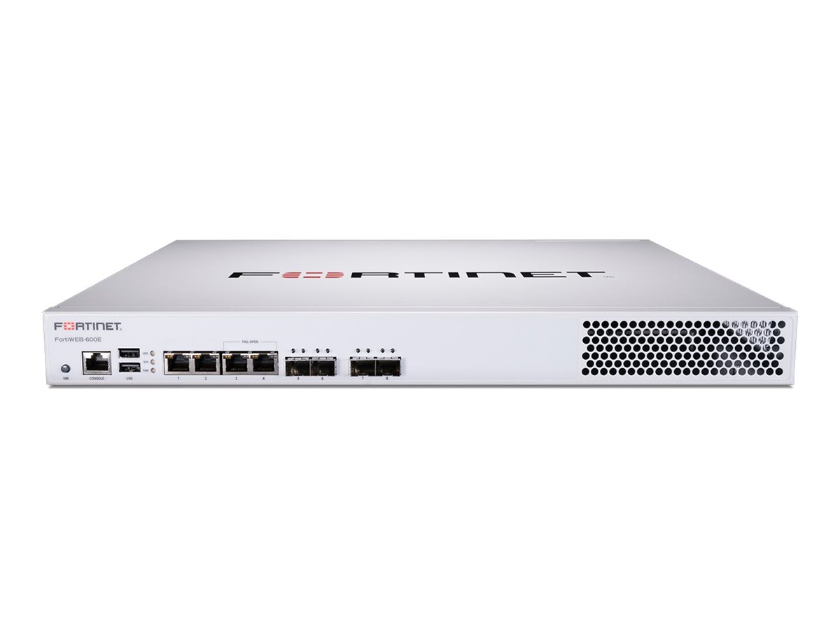 Fortinet FortiWeb 600F - security appliance - with 3 years 24x7 FortiCare a