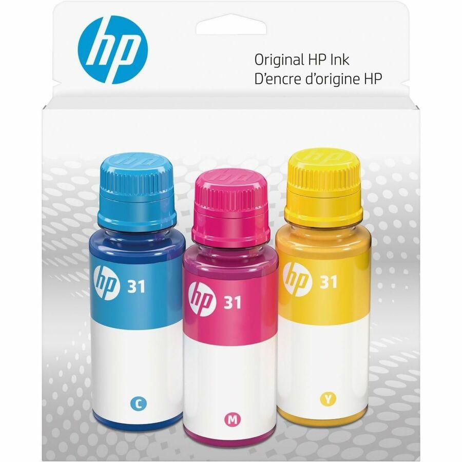 HP 31 CMY Original Ink Bottle 3PK