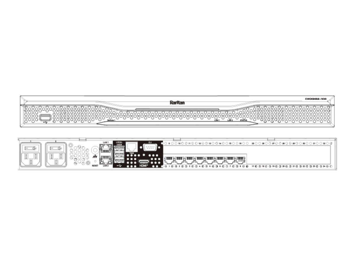 Raritan Dominion KX III G2 DKX3G2-108 - KVM switch - 8 ports - managed - ra