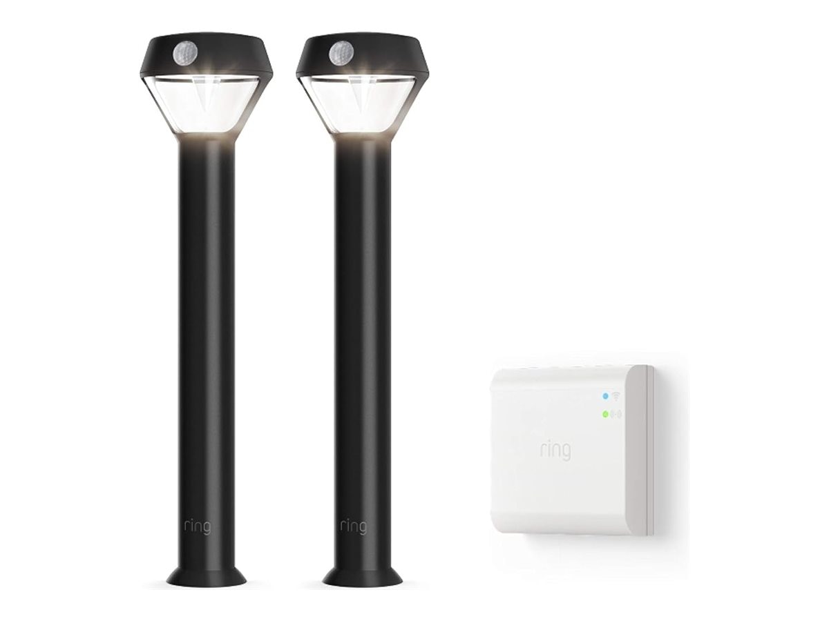 Amazon - ground uplighter - white light - 3500 K - solar powered - black (p