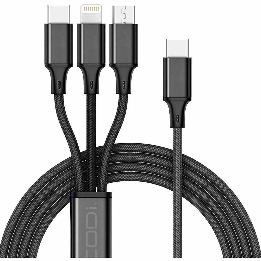 CODi 4' 3-in-1 Multi-Charging Cable (USB-C Connection)