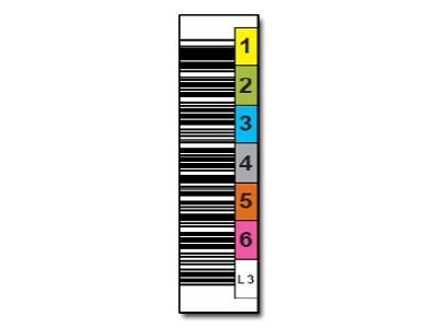 EDP LTO 3 BARCODE LABEL 6 CHARACTERS VERTICAL