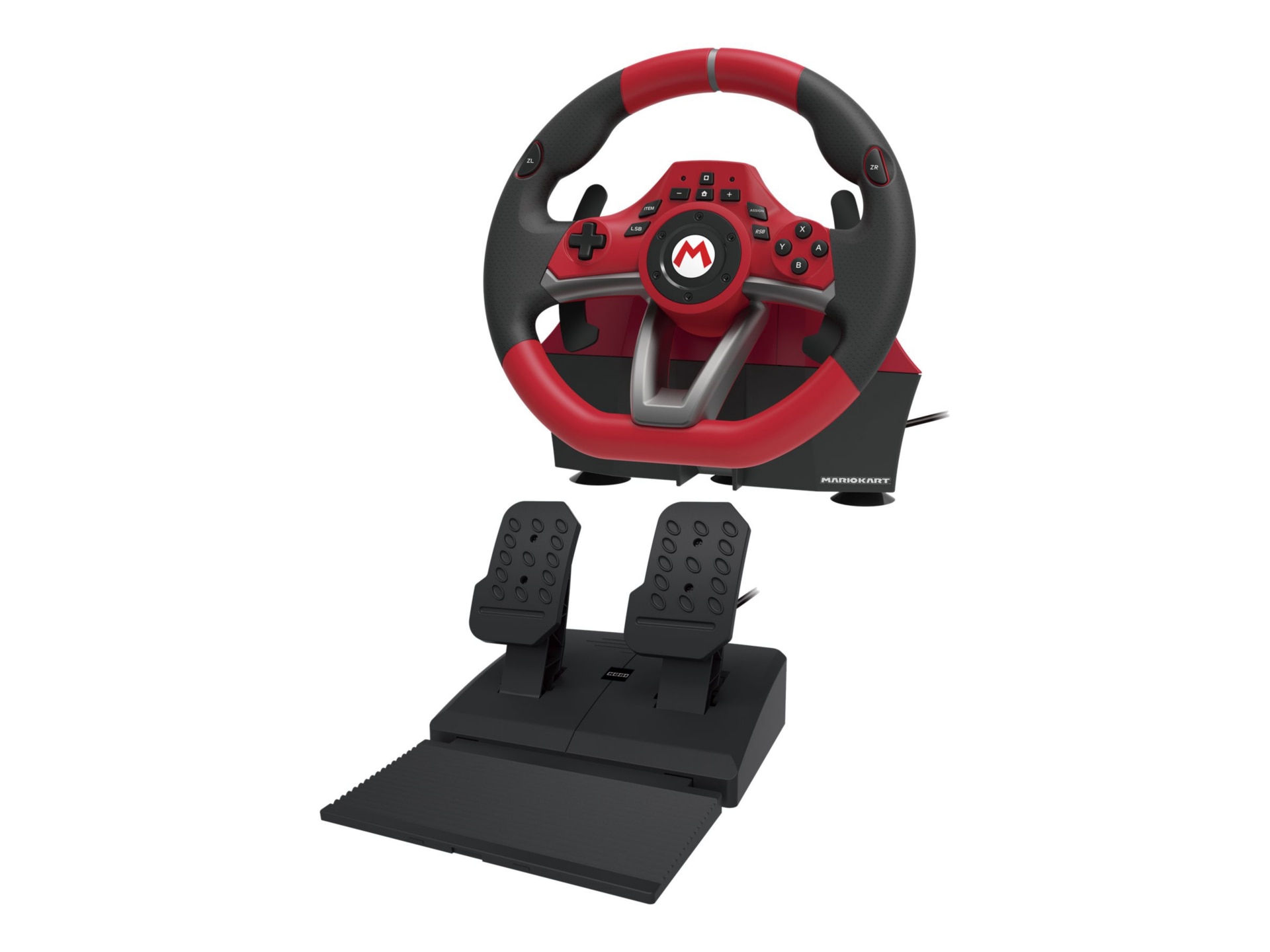 HORI Mario Kart Racing Wheel Pro Deluxe - wheel and pedals set - wired