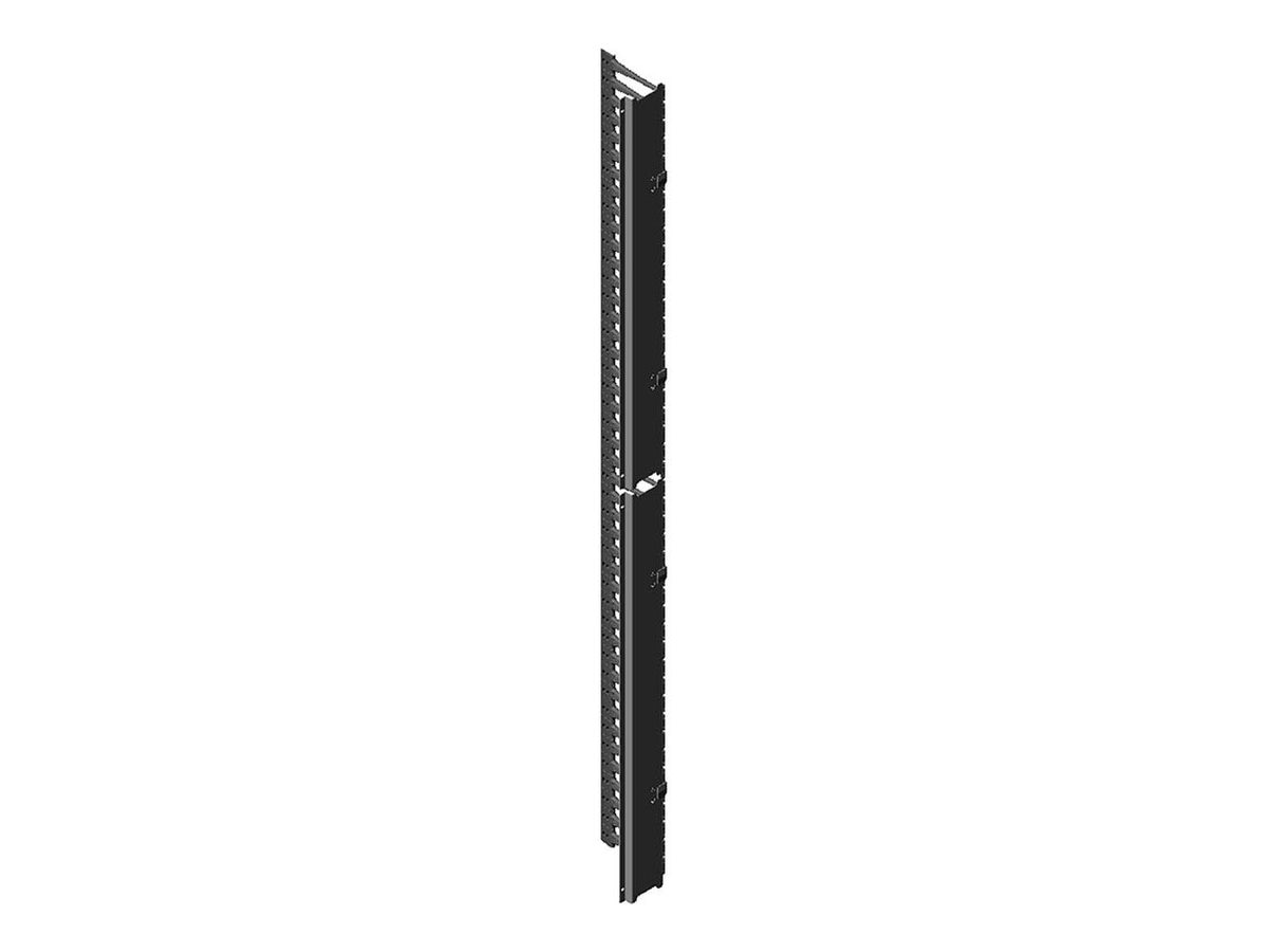 CPI - rack cable management panel (vertical) - long finger, with cover - 48