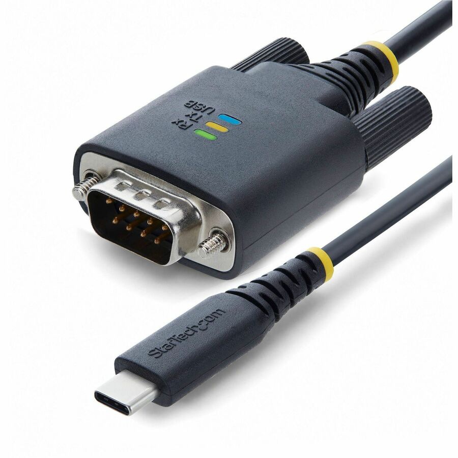 StarTech.com 6.6ft (2m) USB-C to Null Modem Serial Adapter Cable, COM Reten