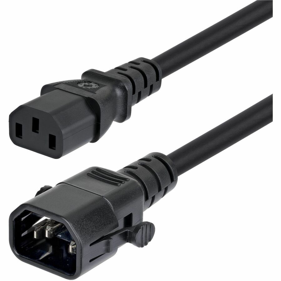 StarTech 10ft (3m) Power Extension Cord, Locking C14 to C13, 10A 250V, 18AW
