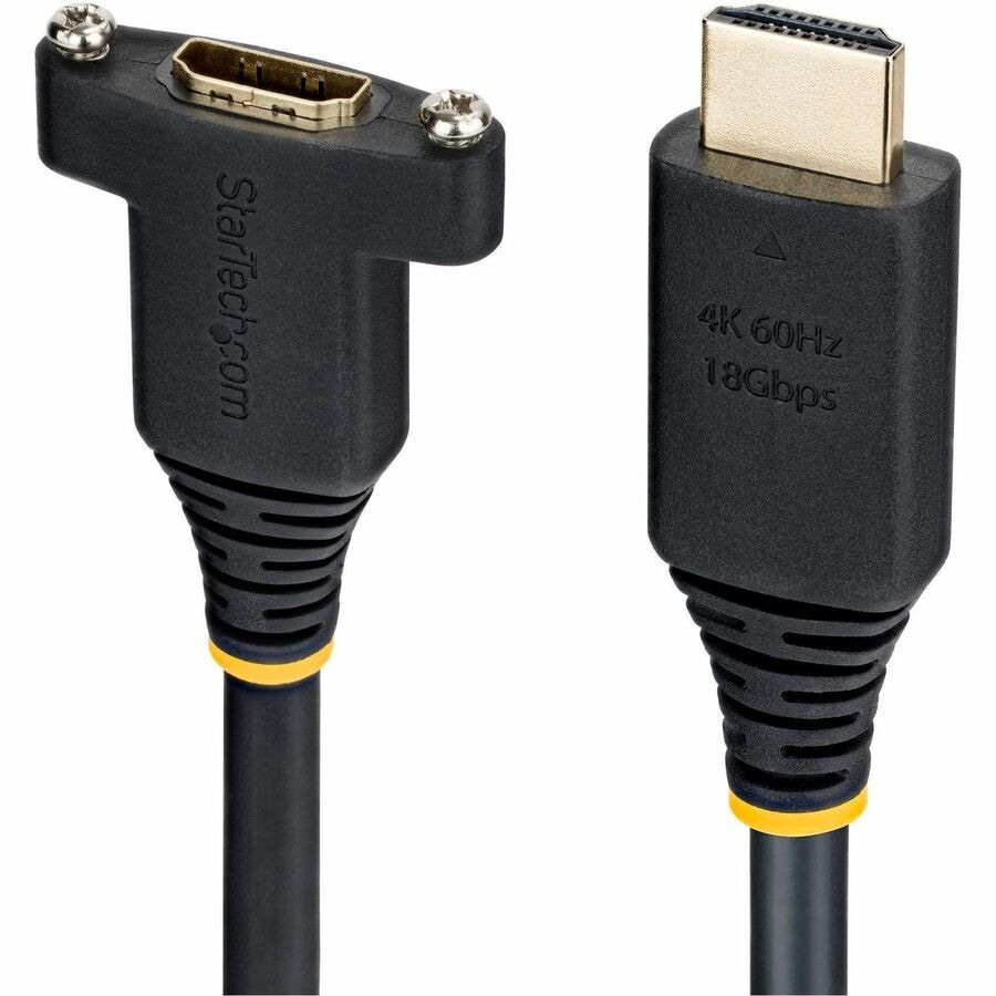 StarTech 1m (3ft) Panel Mount HDMI Cable, High Speed HDMI Panel Mount Exten