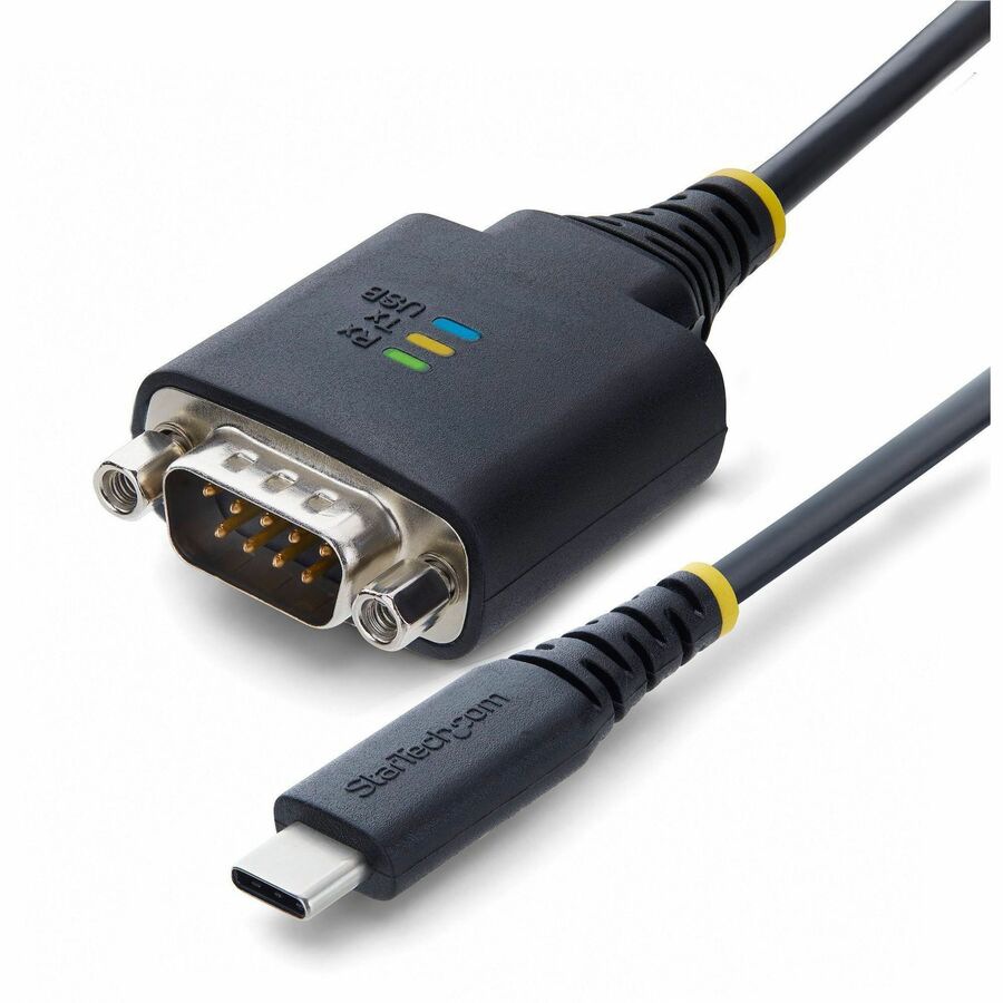 StarTech.com 1ft (30cm) USB-C to Serial Adapter Cable, COM Retention, FTDI