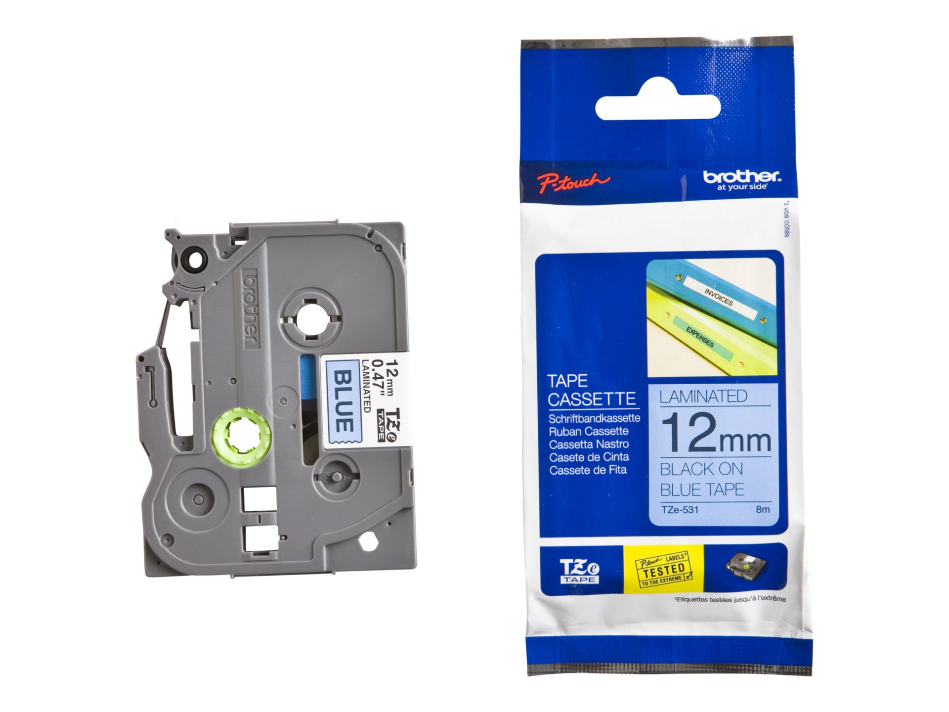 Brother TZe-531 - laminated tape - 1 cassette(s) - Roll (1.2 cm x 8 m)