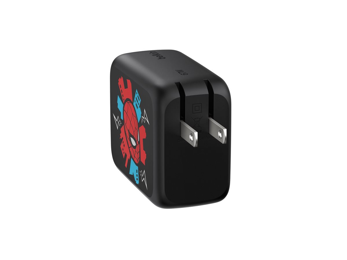 Belkin UltraCharge power adapter - retractable GAN - USB-C - 67 watt