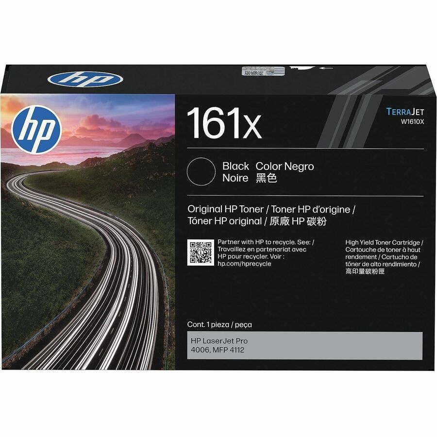 HP 161X Original High Yield Laser Toner Cartridge - Black - 1 Pack