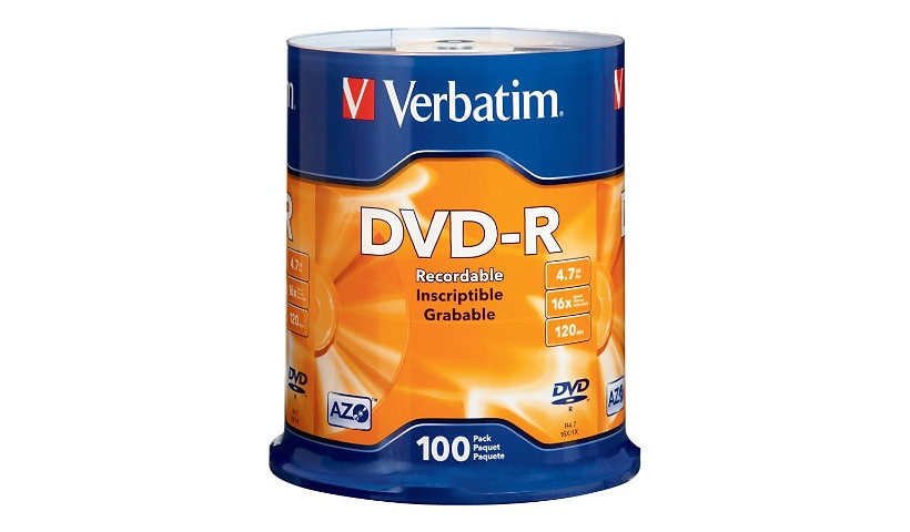 Verbatim - DVD-R x 100 - 4.7 GB - storage media