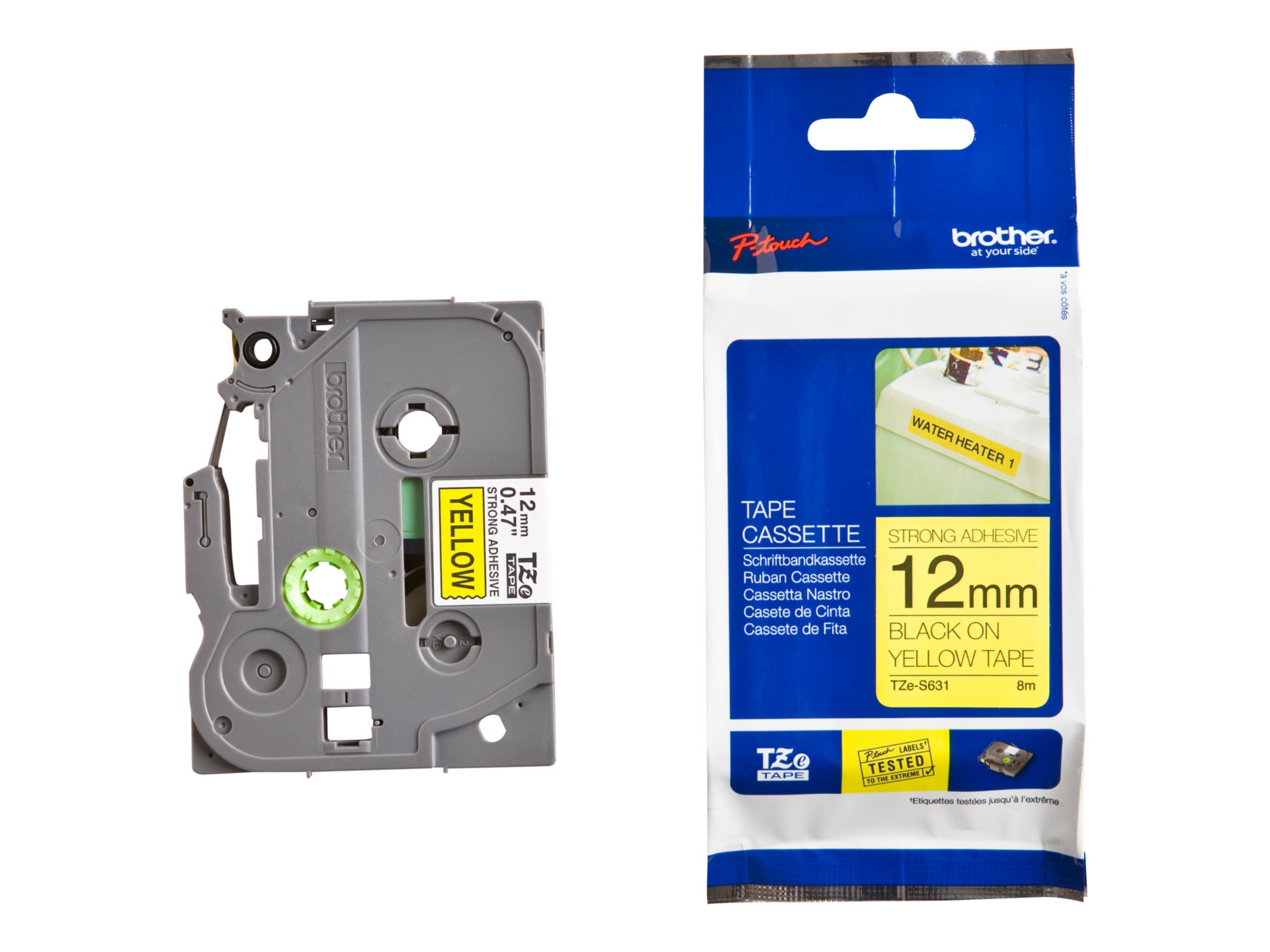 Brother TZe-S631 - laminated tape - 1 cassette(s) - Roll (1.2 cm x 8 m)