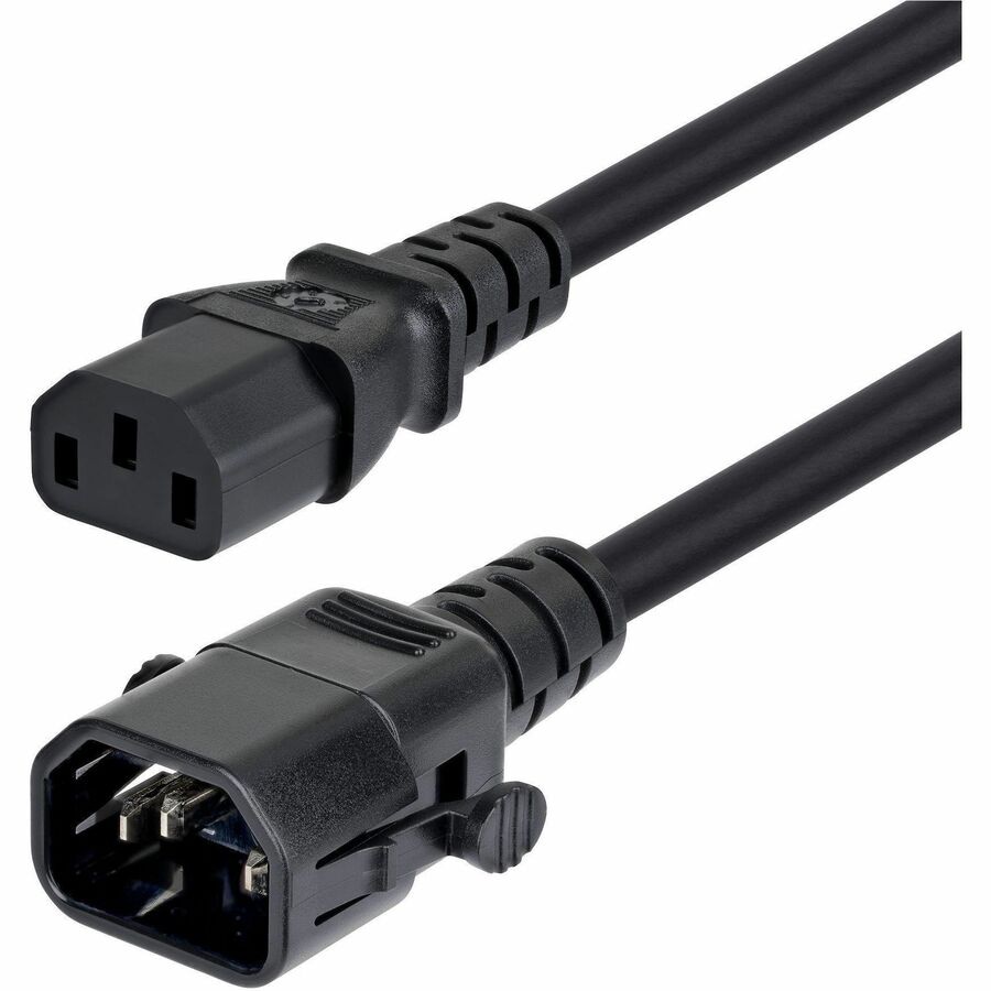 StarTech 6ft (1.8m) Power Extension Cord, Locking C14 to C13, 10A 250V, 18A