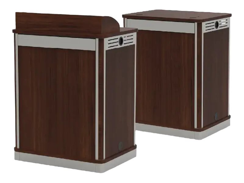 Spectrum Media Manager Compact lectern - black, pewter mesh, steel mesh
