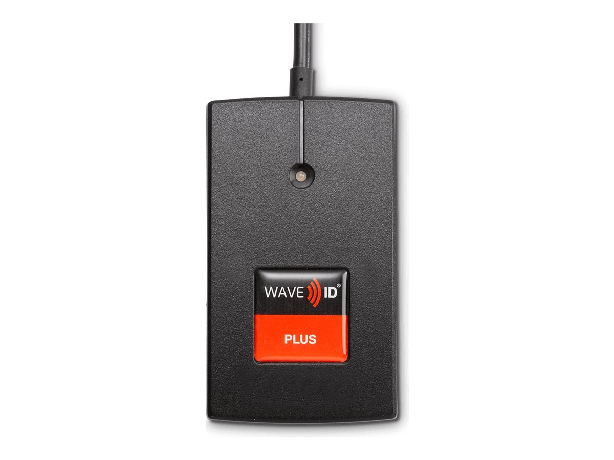 RF IDeas WAVE ID Plus Keystroke Black Surface Mount Reader - RF proximity r