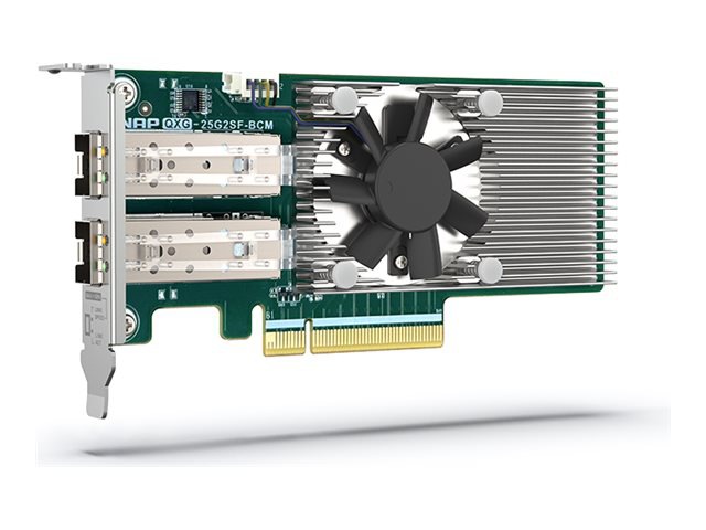 QNAP QXG-25G2SF-BCM - network adapter - PCIe 4.0 x8 - 25 Gigabit SFP28 x 2