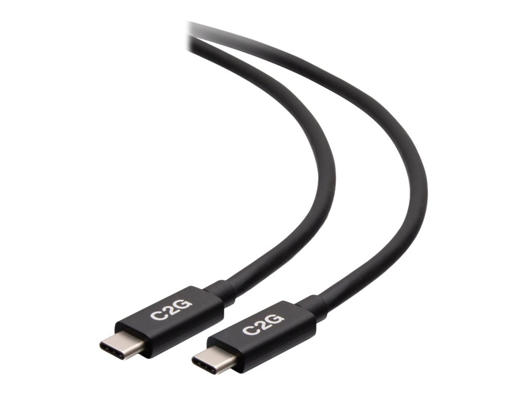 C2G 3.3ft (1m) USB-C Male to USB-C Male Cable (20V 5A) - USB4 (40Gbps) - US