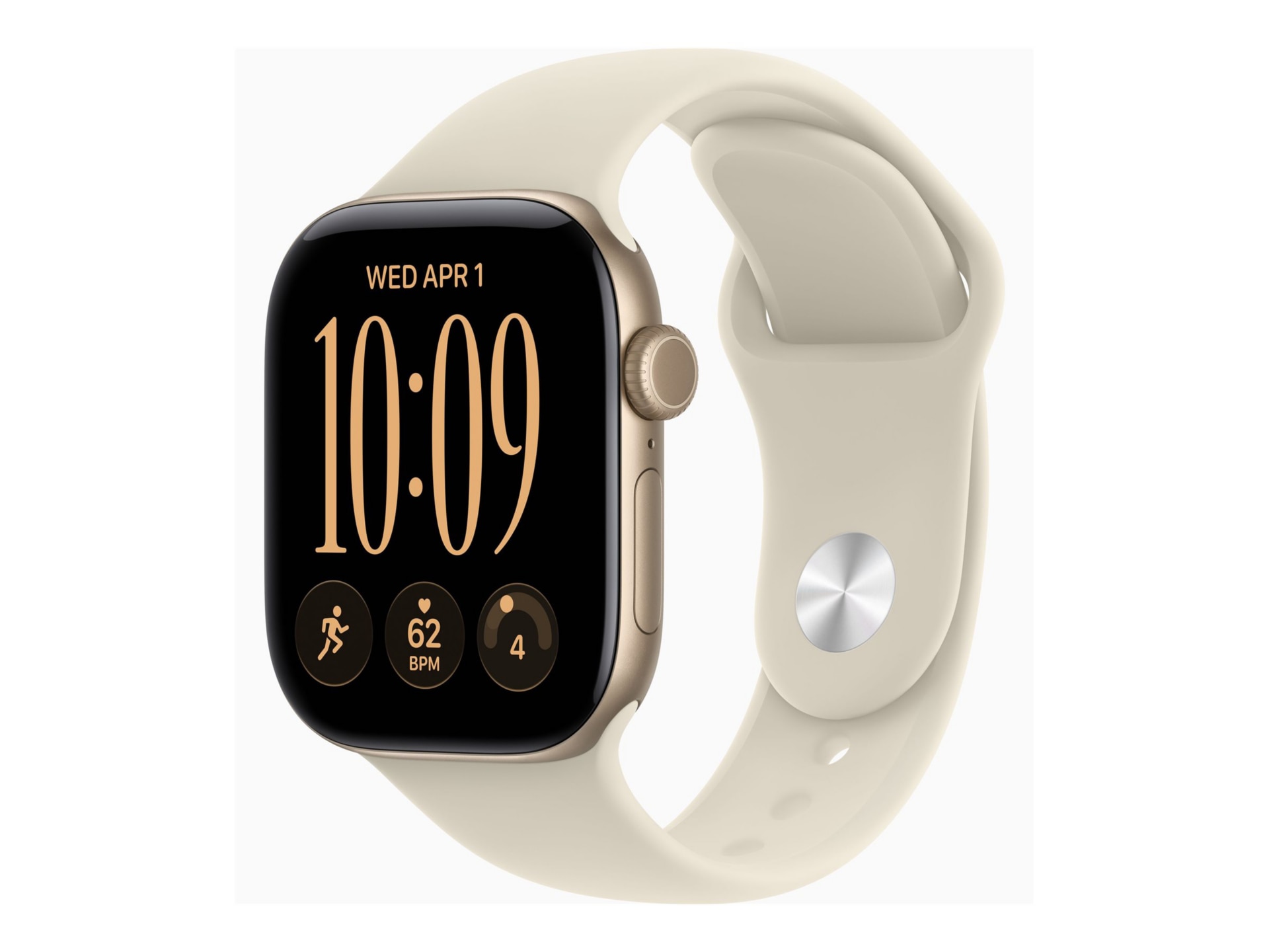 Apple Watch Series 12 - GPS + Cellular - 42mm - Light Gold Aluminum Case wi