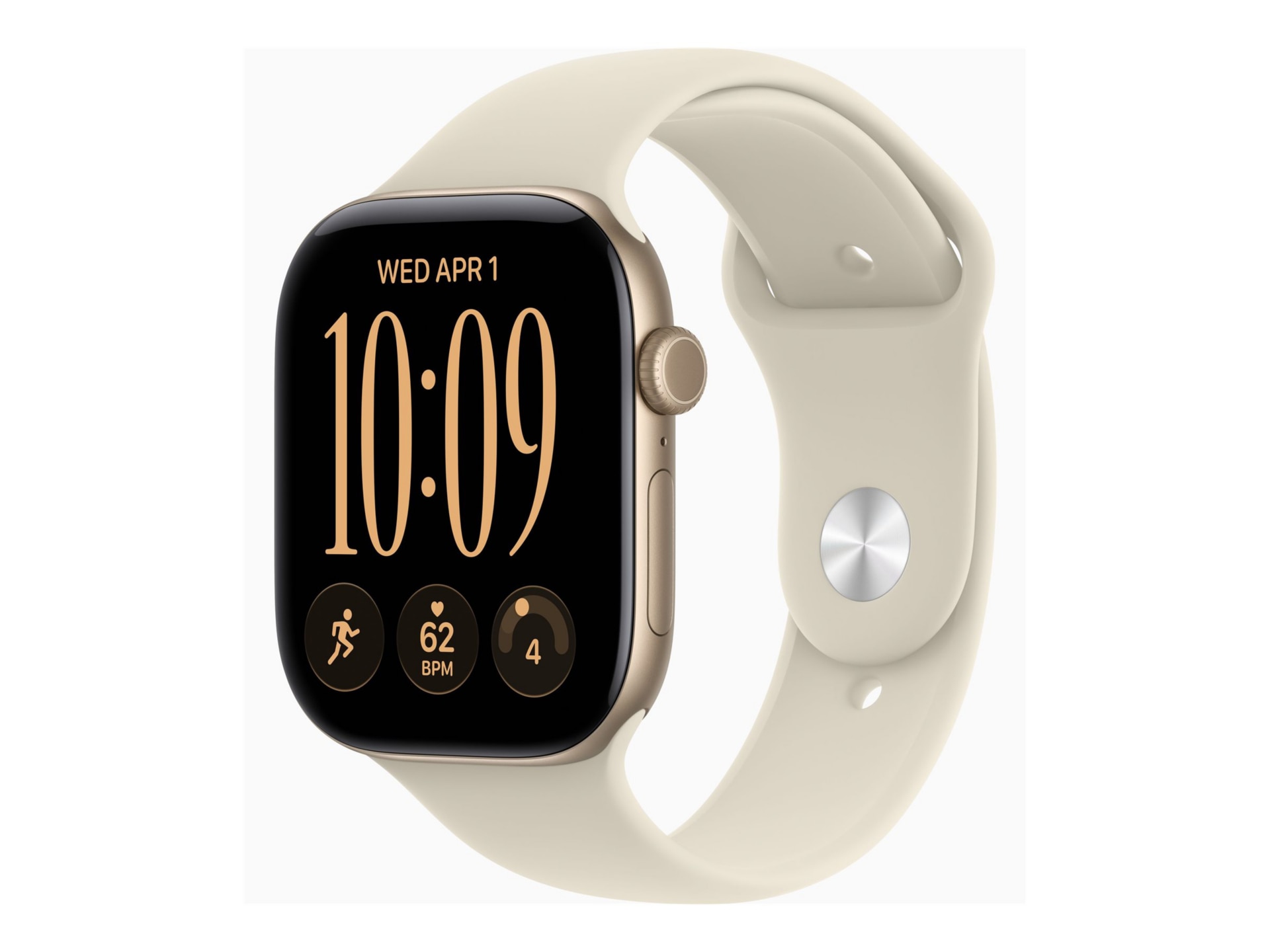 Apple Watch Series 12 - GPS - 46mm - Light Gold Aluminum Case with Sand Spo