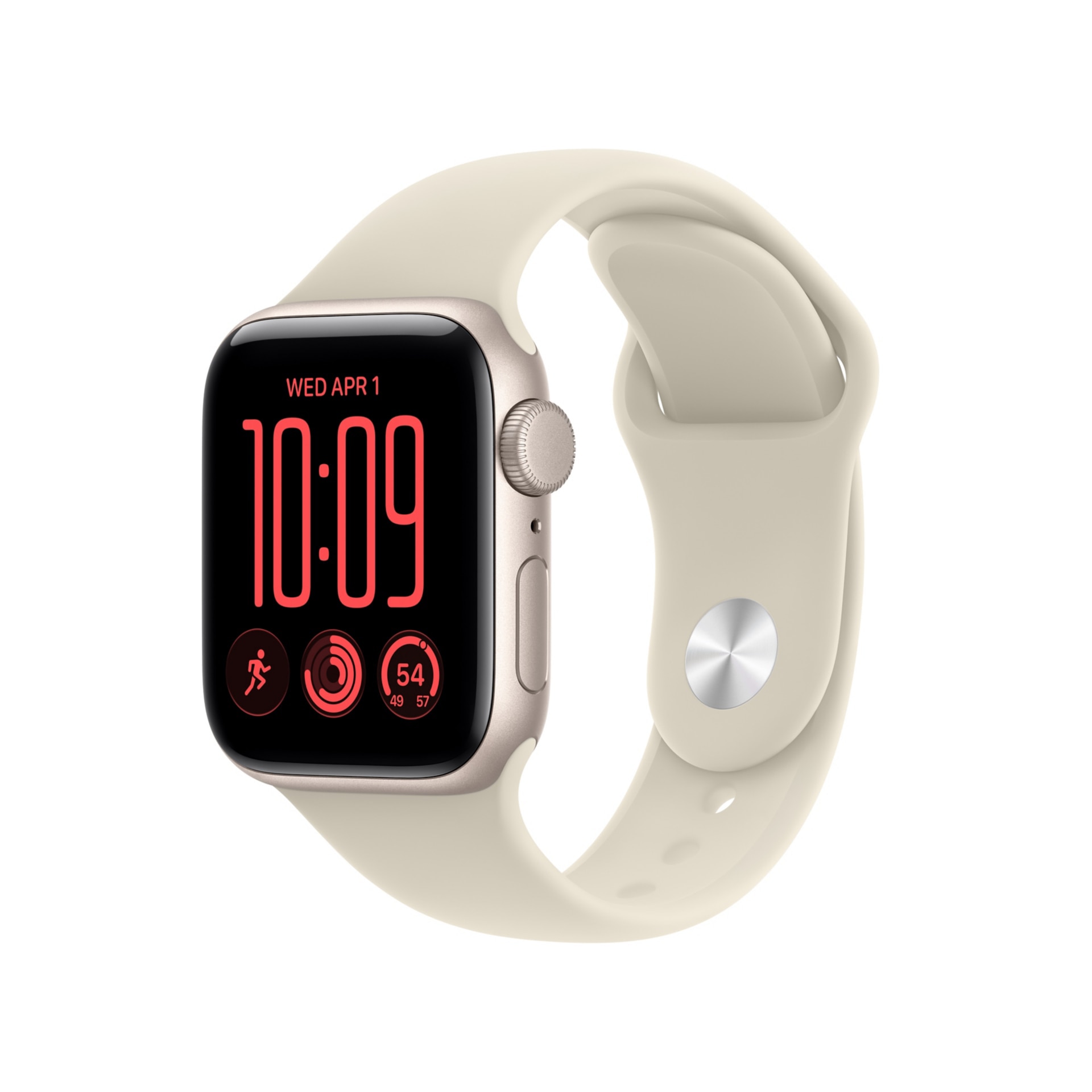 Apple Watch SE 3 - GPS - 40mm - Starlight Aluminum Case with Sand Sport Ban