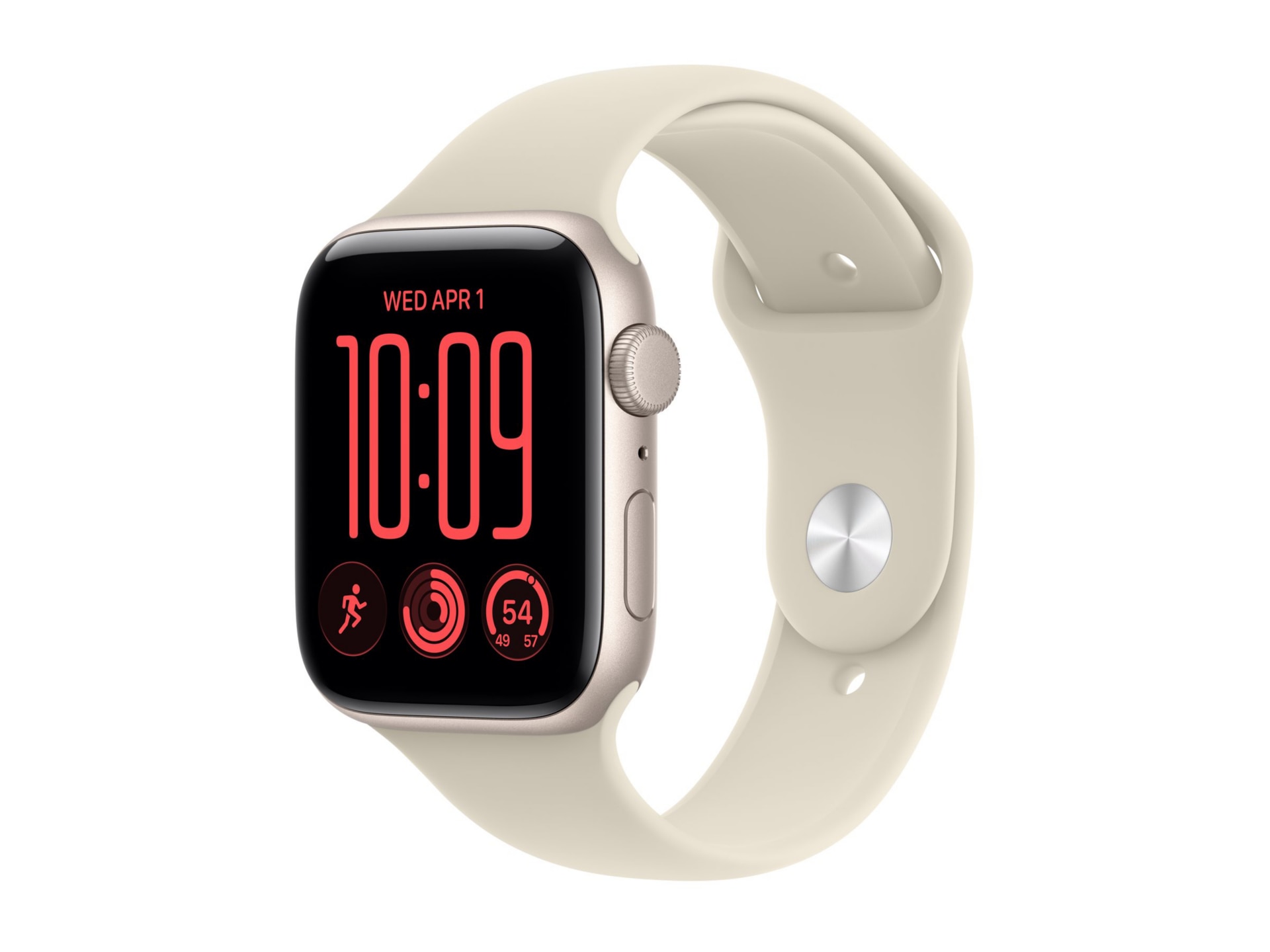 Apple Watch SE 3 - GPS - 44mm - Starlight Aluminum Case with Sand Sport Ban