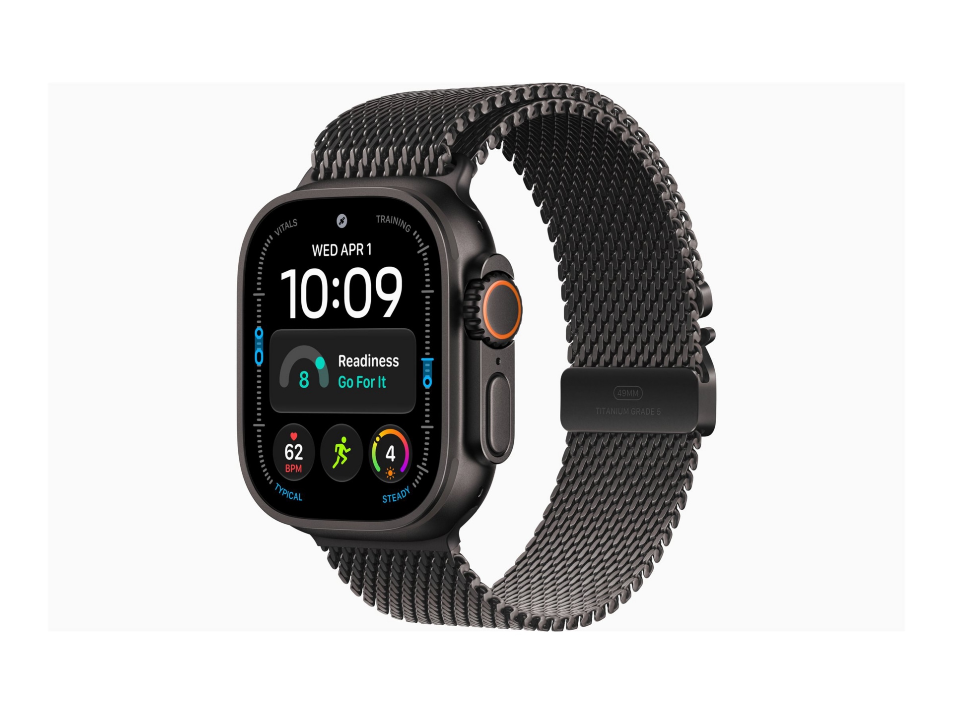 Apple Watch Ultra 4 - GPS + Cellular - 49mm - Black Titanium Case with Blac