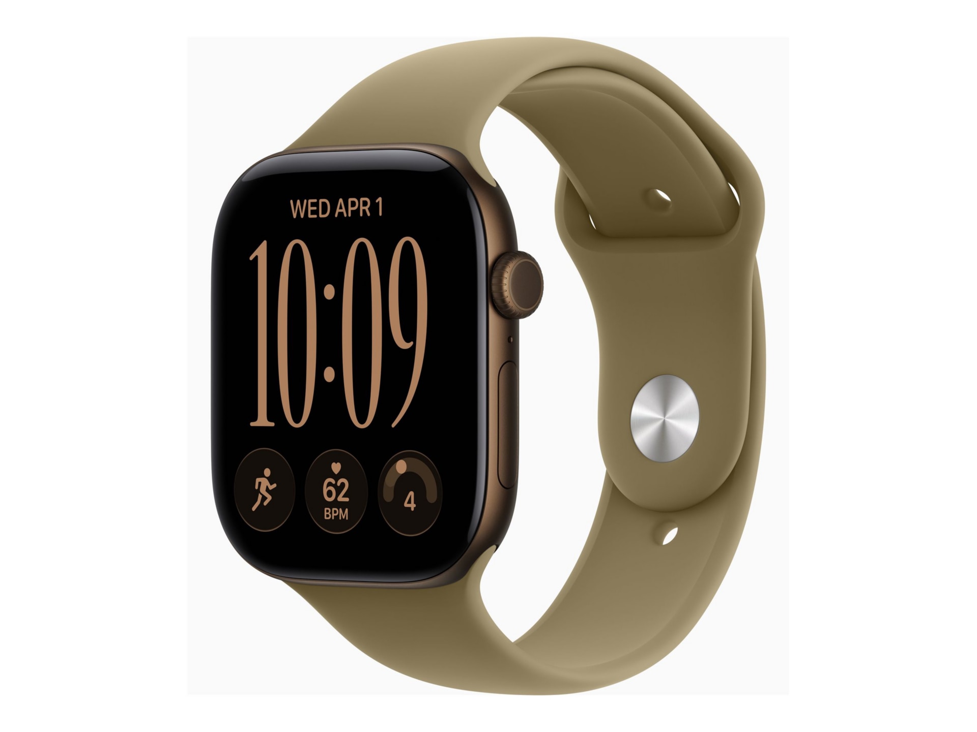 Apple Watch Series 12 - GPS - 46mm - Dark Bronze Aluminum Case with Olive S