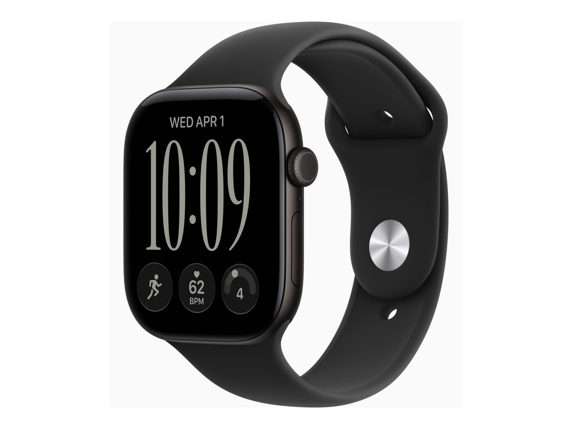 Apple Watch Series 12 - GPS + Cellular - 46mm - Black Aluminum Case with Bl