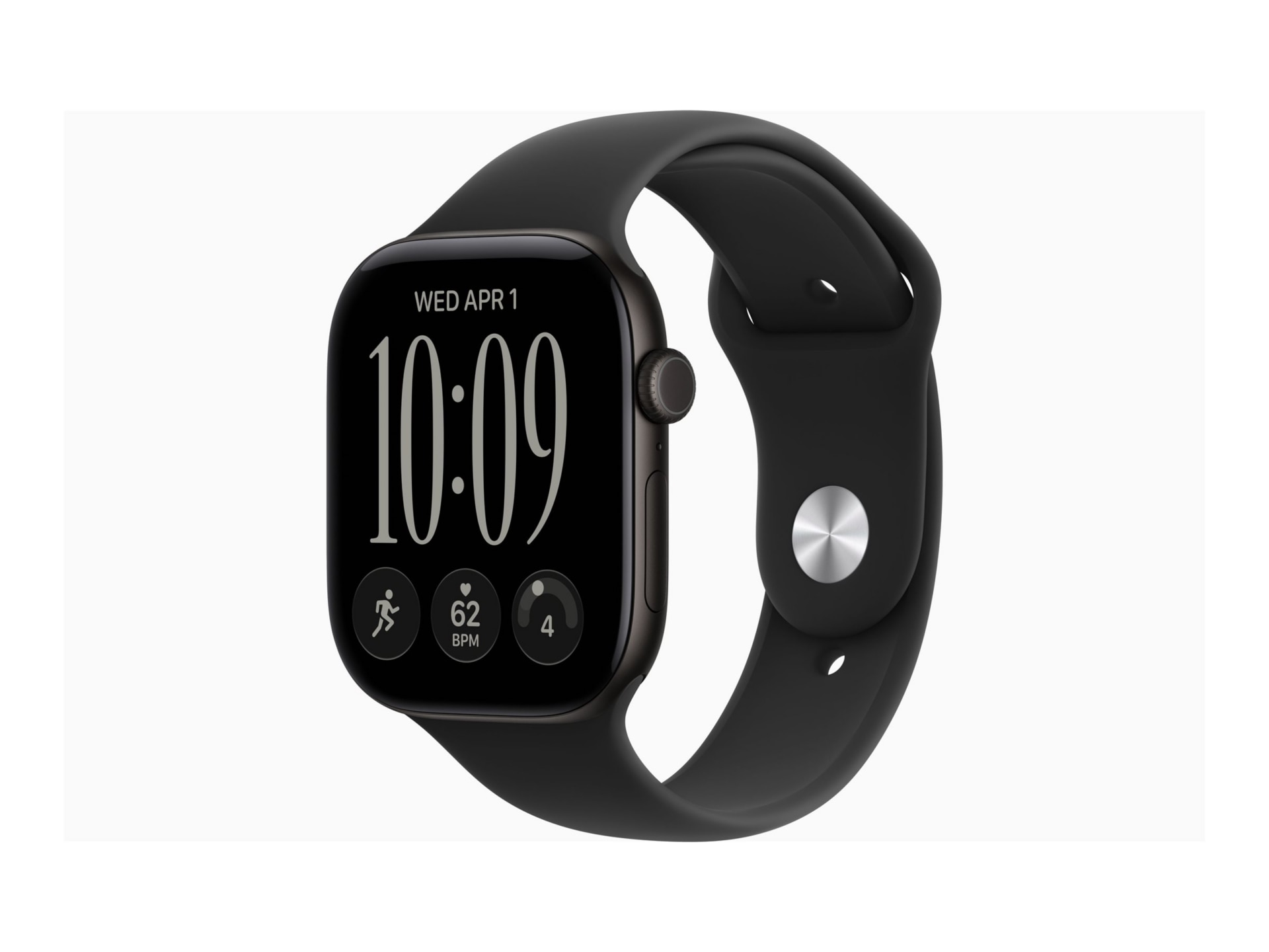 Apple Watch Series 12 - GPS - 46mm - Black Aluminum Case with Black Sport B
