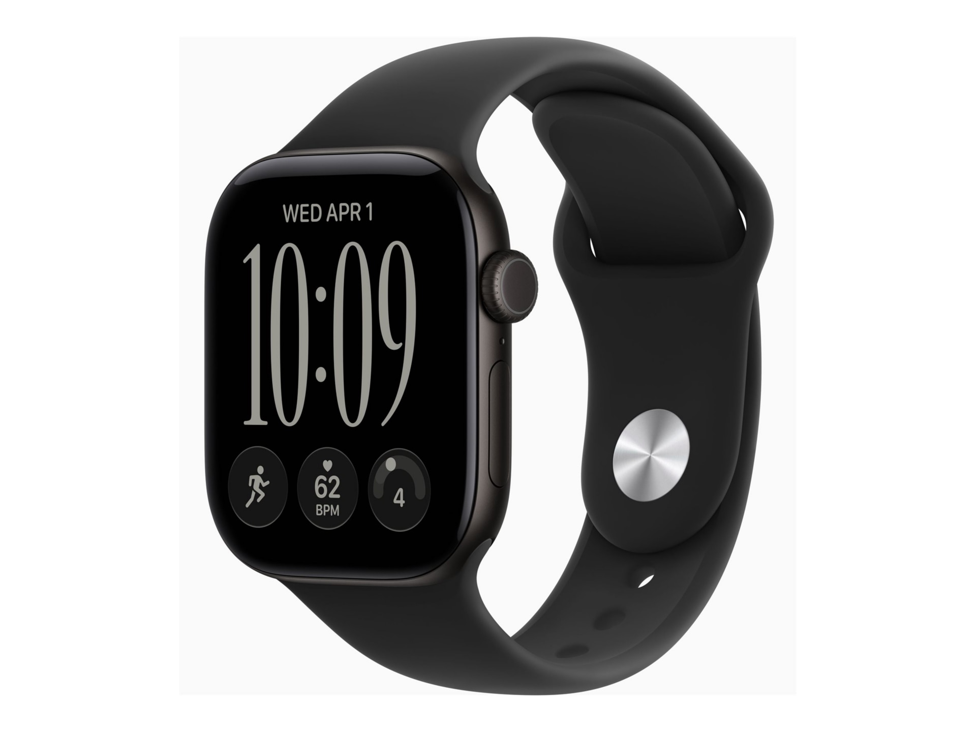 Apple Watch Series 12 - GPS + Cellular - 42mm - Black Aluminum Case with Bl