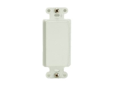 On-Q wall plate insert (blank) (vertical) - decorator, outlet, strap
