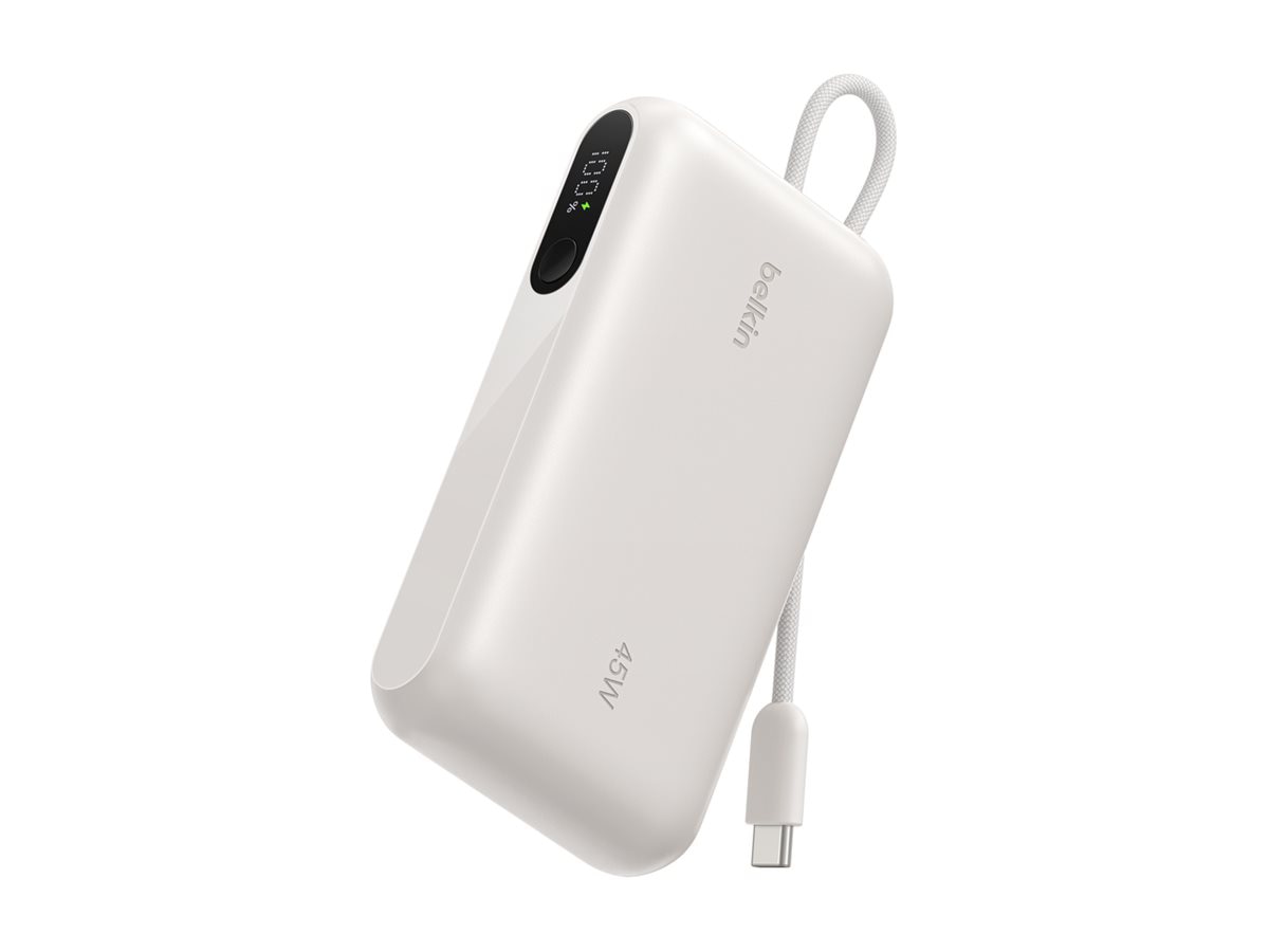 Belkin UltraCharge power bank - with integrated cable and display - 2 x USB