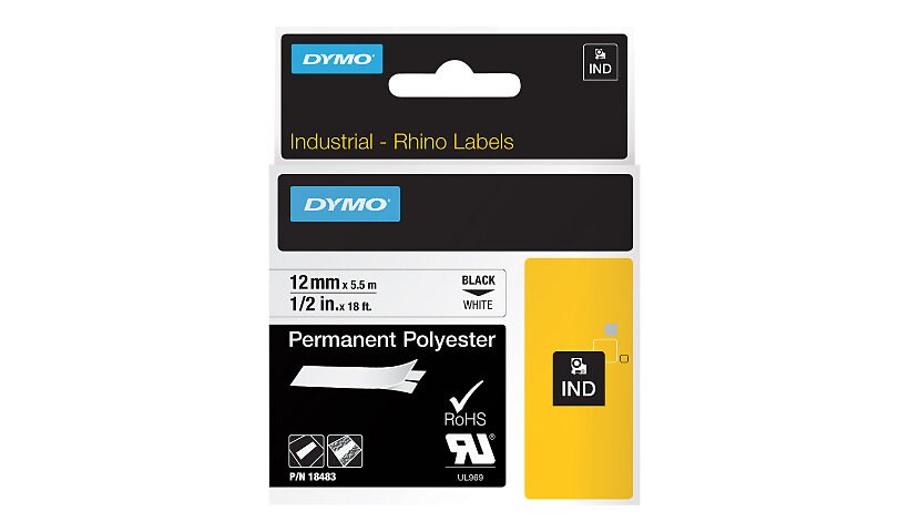 DYMO IND - label tape - 1 cassette(s) - Roll (1.2 cm x 5 m)