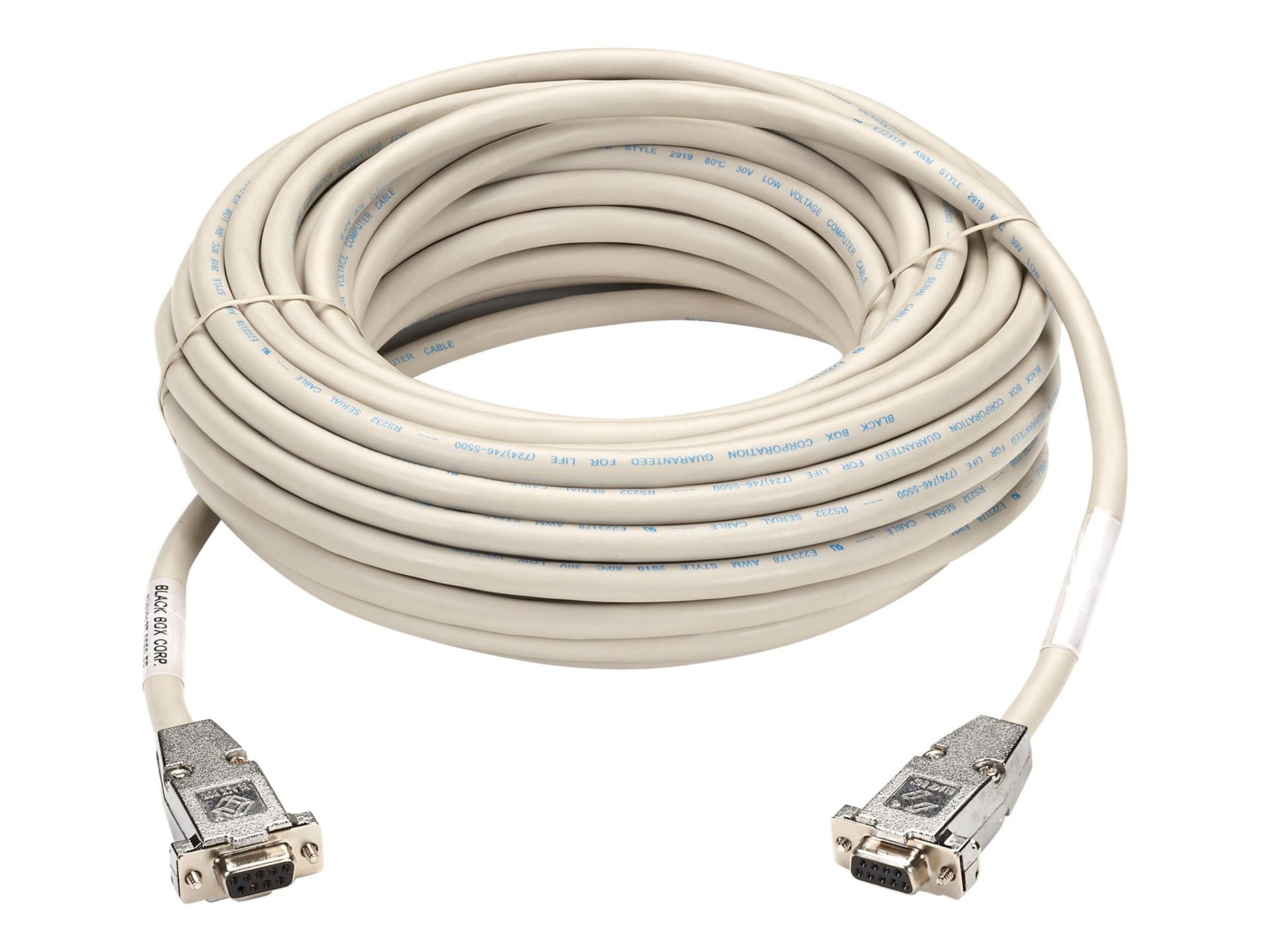 Black Box - null modem cable - DB-9 to DB-9 - 50 ft
