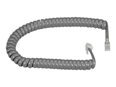 BLACK BOX 12FT COILED HANDSET GRAY