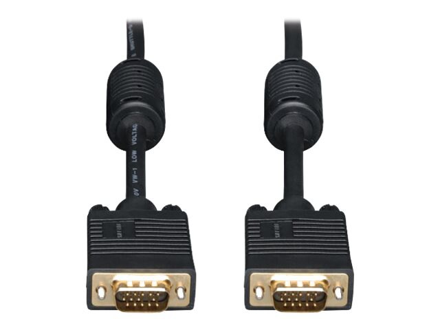 Câble coaxial Tripp Lite de 6 pi pour moniteur VGA haute résolution, HD15 mâle/mâle 6 pi