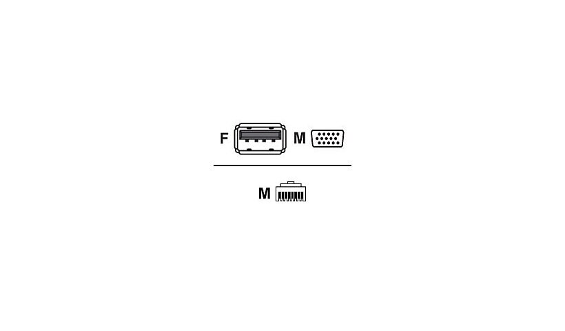 Black Box keyboard / video / mouse (KVM) cable - 10 ft