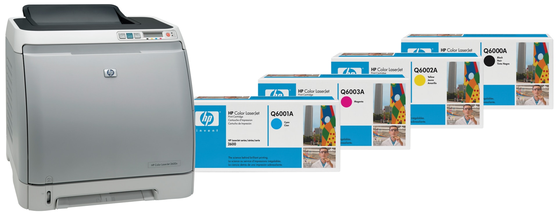 HP CLJ 2600N PRINTER TONER BUNDLE