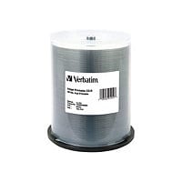 Verbatim White Inkjet Printable CD-R 52X 700 MB 100 Pack Spindle