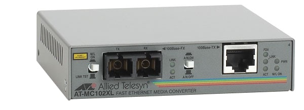 Allied Telesis AT MC102XL TX to FX Media Converter