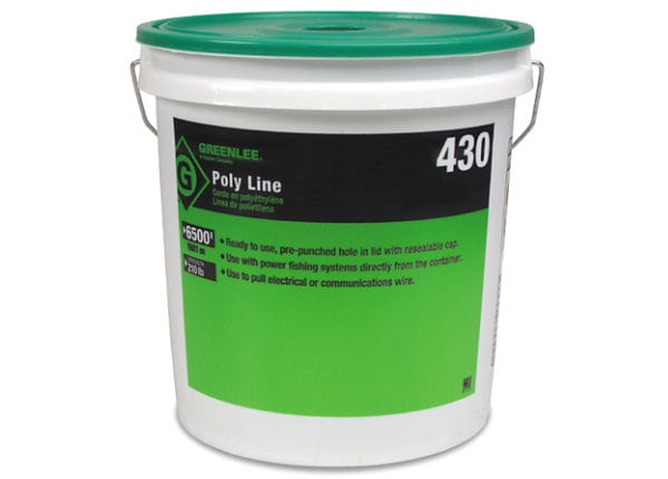 Greenlee 6500' Poly Line Bucket - Green