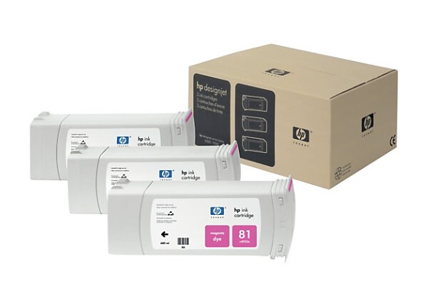 HP 81 - 3-pack - magenta - original - ink cartridge