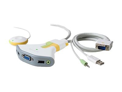 two computers one headset